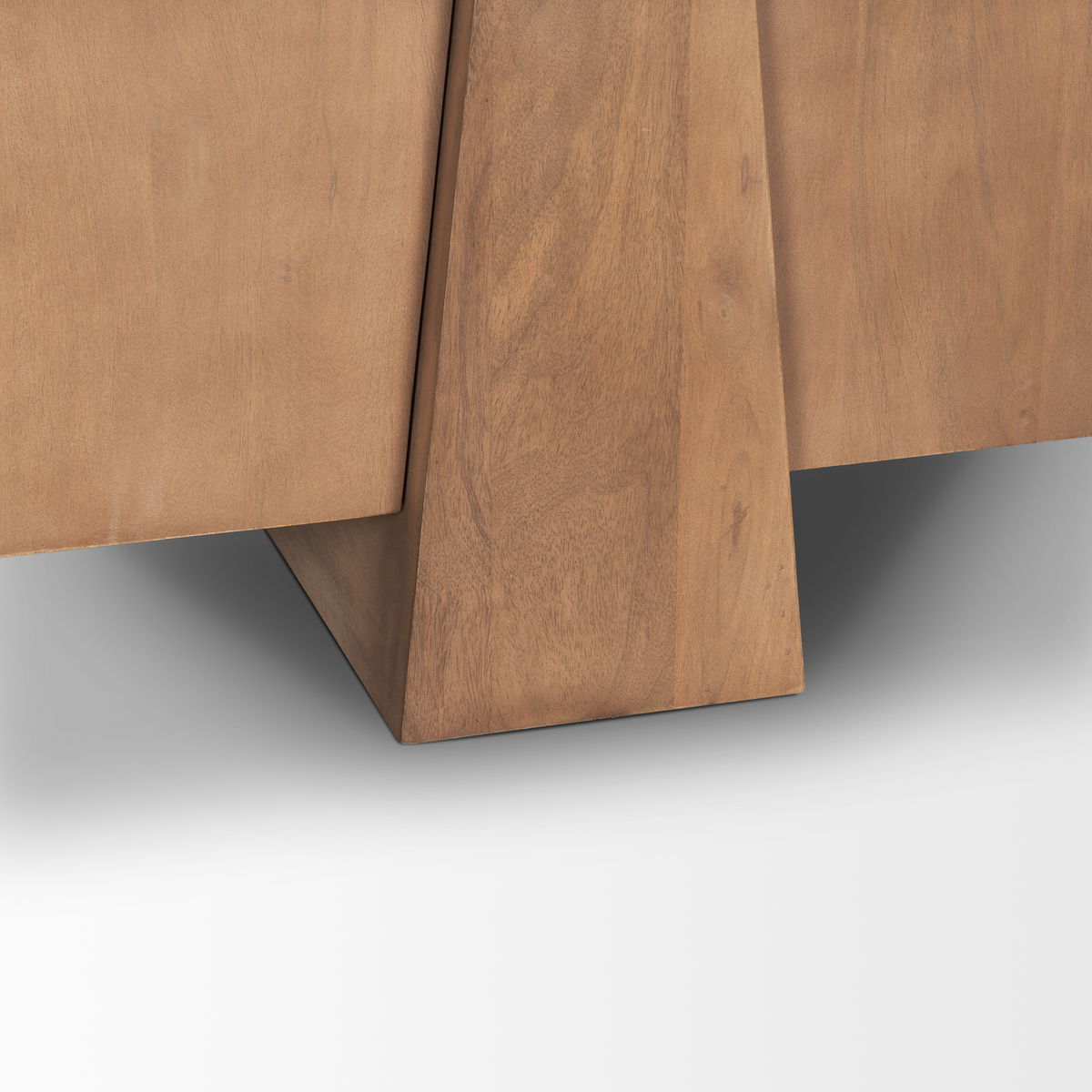 Eula Medium Brown Wood 4-Door Sideboard, Sideboards & Buffet by Mercana, 78" length x 18.5" width x 30" height View 13