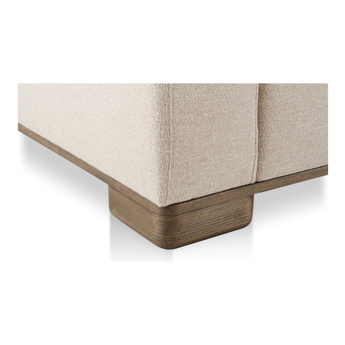 June Classic L-shaped Modular Sectional Oatmeal, Sectional Sofa by Moe's Home, 115" width x 30" height x 115" depth View 7
