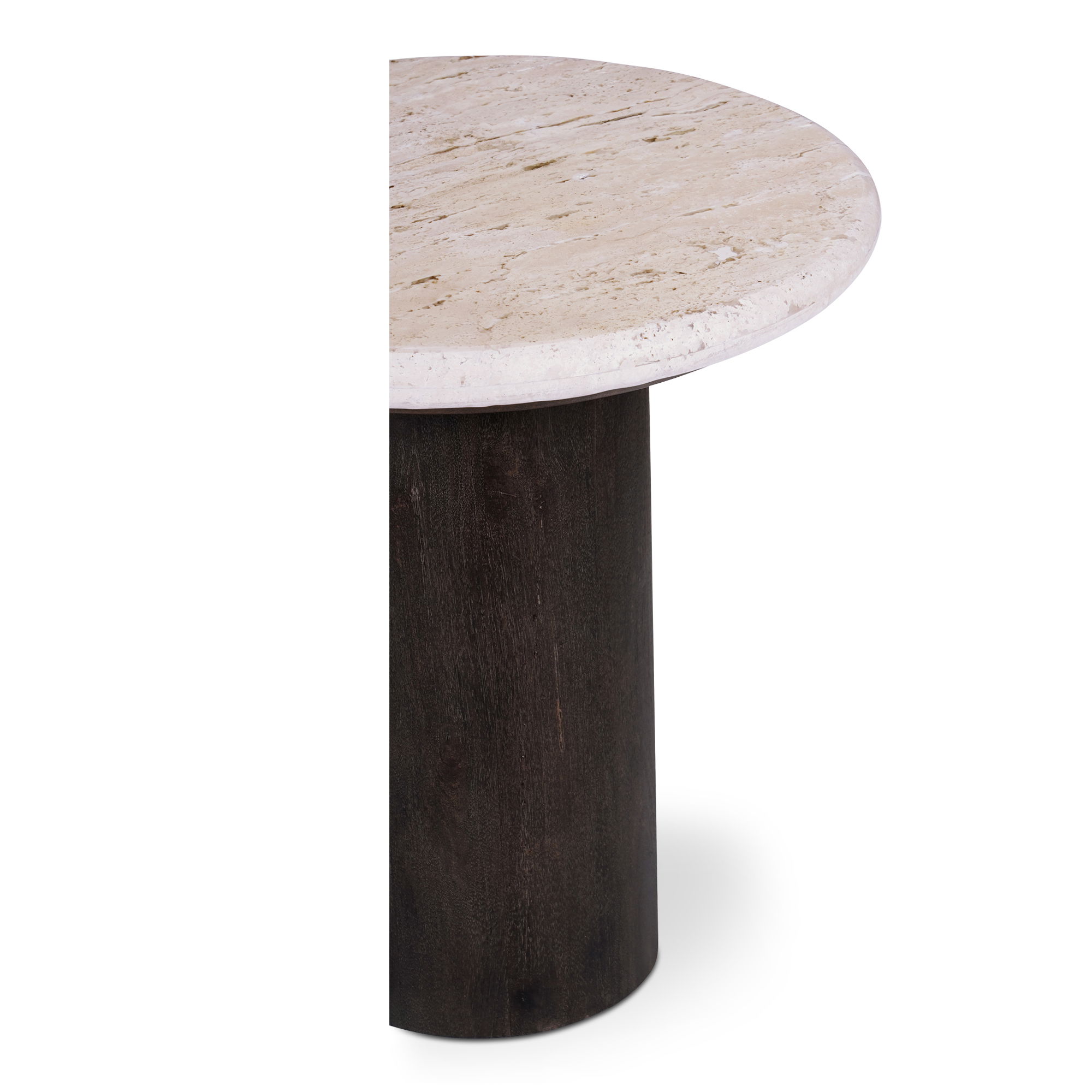 Landon Accent Table Beige Travertine, Side & End Table by Moe's Home, 17.72" width x 18.5" height x 17.72" depth View 3