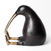 Dodo Kiwi 7L x 4W Black Cast Aluminum Mauritian Bird Sculpture, Decorative Object by Mercana, 6.75" length x 4.25" width x 6.75" height thumbnail 7