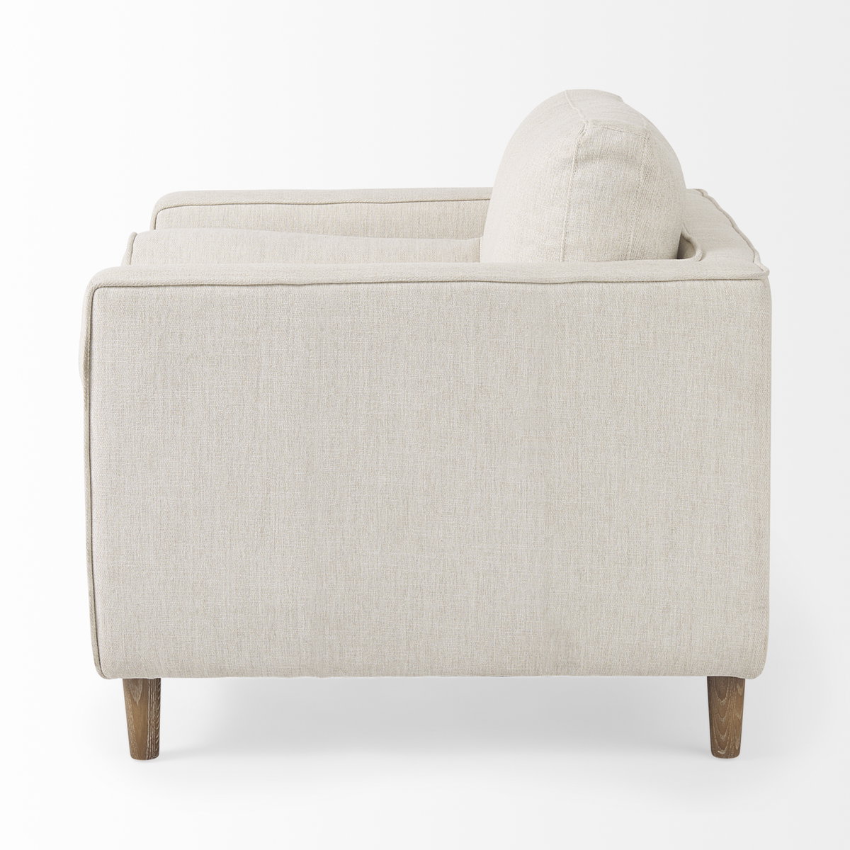 Loretta  Cream Fabric Chair with Two Bolster Cushions, Accent Chair by Mercana, 40.75" length x 36.22" width x 33.86" height View 7