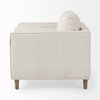 Loretta  Cream Fabric Chair with Two Bolster Cushions, Accent Chair by Mercana, 40.75" length x 36.22" width x 33.86" height thumbnail 7