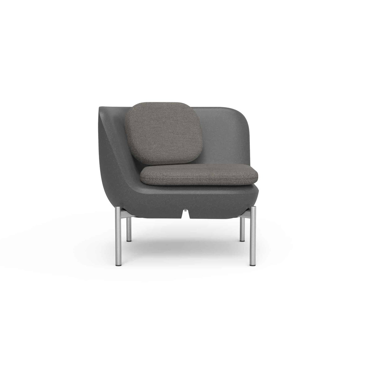Inou Elements Corner Lounge Chair, Outdoor Furniture by Crescent Garden, 2'3.8" width x 2'2.4" height x 2'3.8" depth View 1