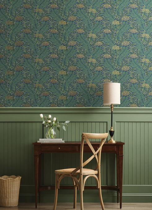 Highgrove Navy Wallpaper