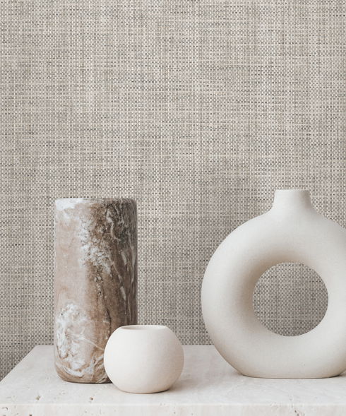 Kami Paperweave Charcoal Wallpaper
