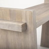Elaine III 60L x 16W Brown Wood Angled Leg Console Table, by Mercana, 60" length x 16" width x 33" height thumbnail 7