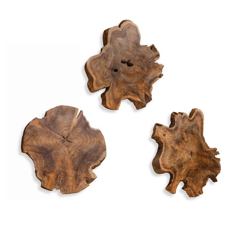 Kalani Teak Wall Art Set/3