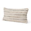 Kodi 14x26 Cream with Stripes Lumbar Pillow Cover, Decorative Pillow by Mercana, 26" length x 0.5" width x 14" height thumbnail 1