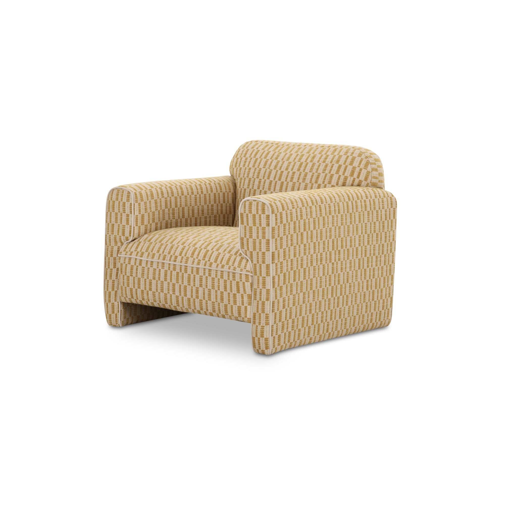 Leo Accent Chair Chartreuse, by Moe's Home, 34" width x 28.9" height x 32.7" depth View 3