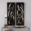 Brushstrokes Metal Wall Art Set/2, by Uttermost, 15.75" width x 46.75" height x 4" depth thumbnail 2