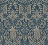 Pineapple Damask Navy Wallpaper thumbnail 0