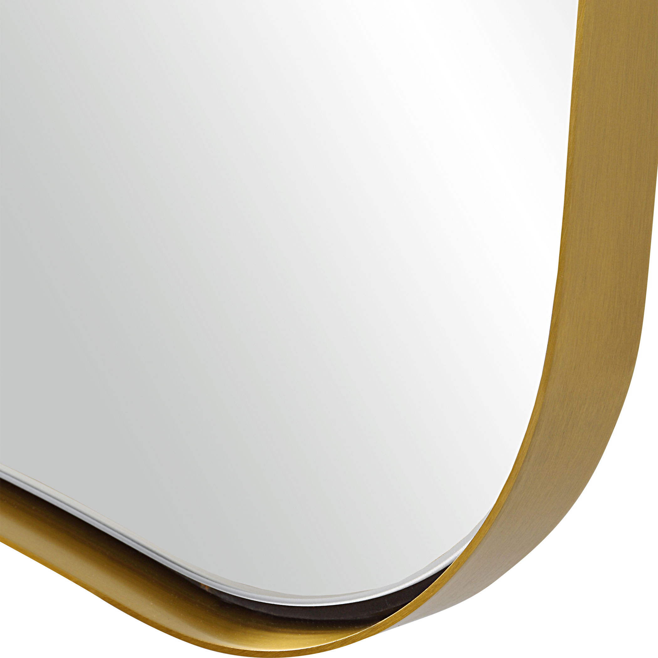Belvoir Large Antique Brass Mirror large image 