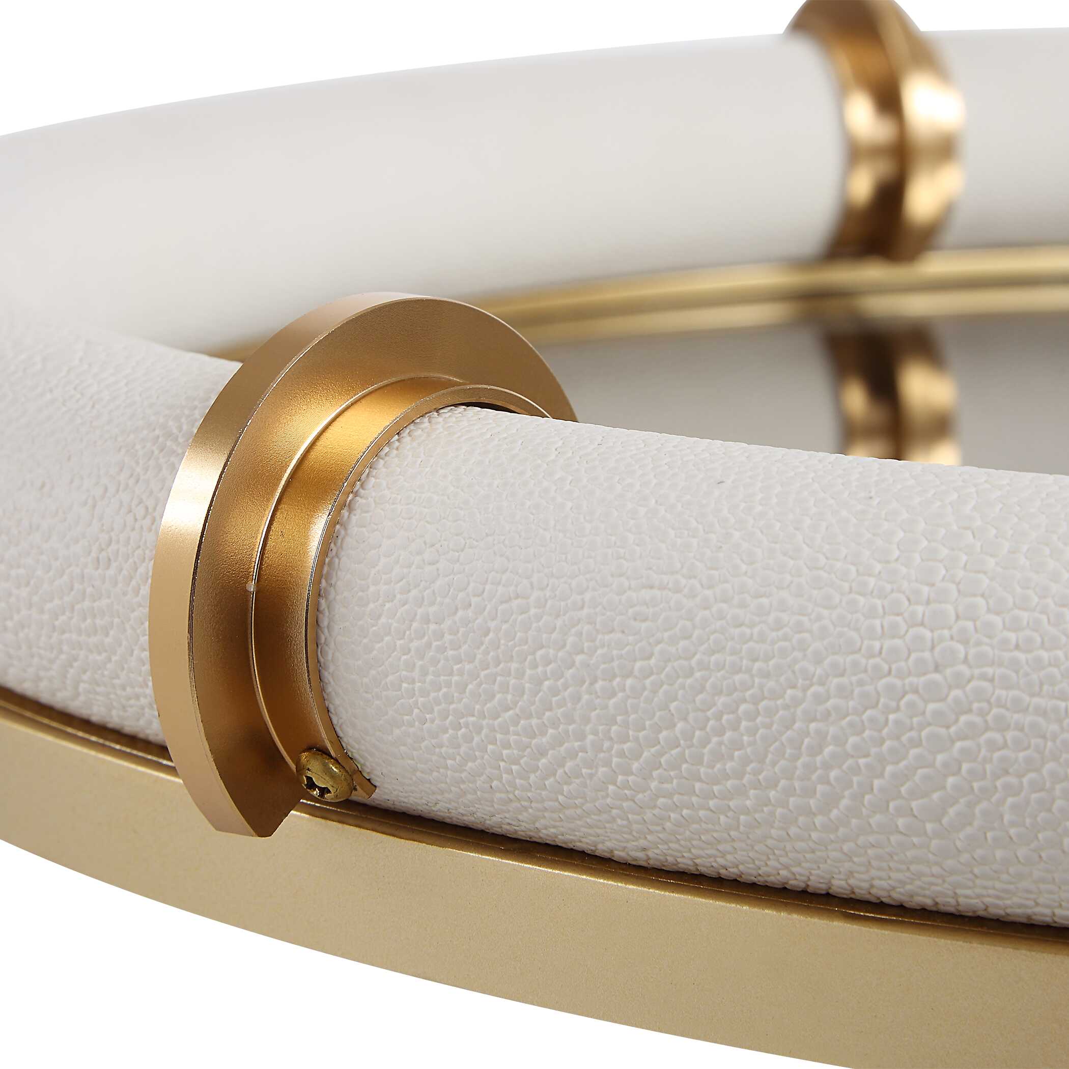 Cyprus Leather Oval Tray, Decorative by Uttermost, 24" width x 2" height x 16" depth View 8