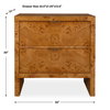 Indus 2 Drawer Burl Chest, Cabinets & Chest by Uttermost, 30" width x 30" height x 17" depth thumbnail 3