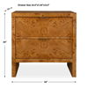 Indus 2 Drawer Burl Chest, Furniture by Uttermost, 30" width x 30" height x 17" depth thumbnail 3