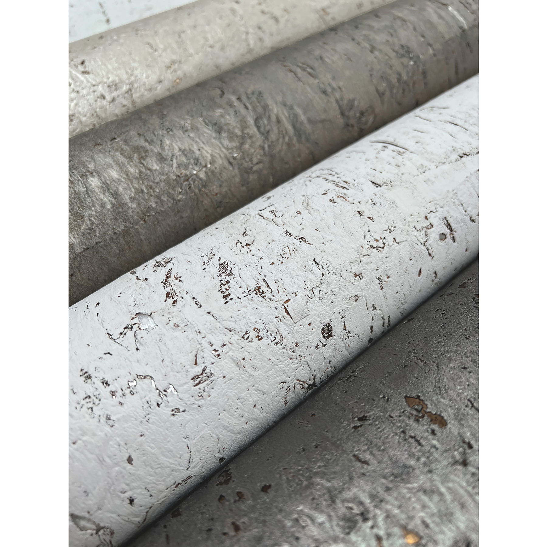 Cork Pale Grey & Silver Wallpaper large image 