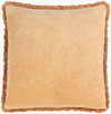 Washed Cotton Velvet Accent Pillow, Decorative Pillow by Surya, 22" length x 22" width thumbnail