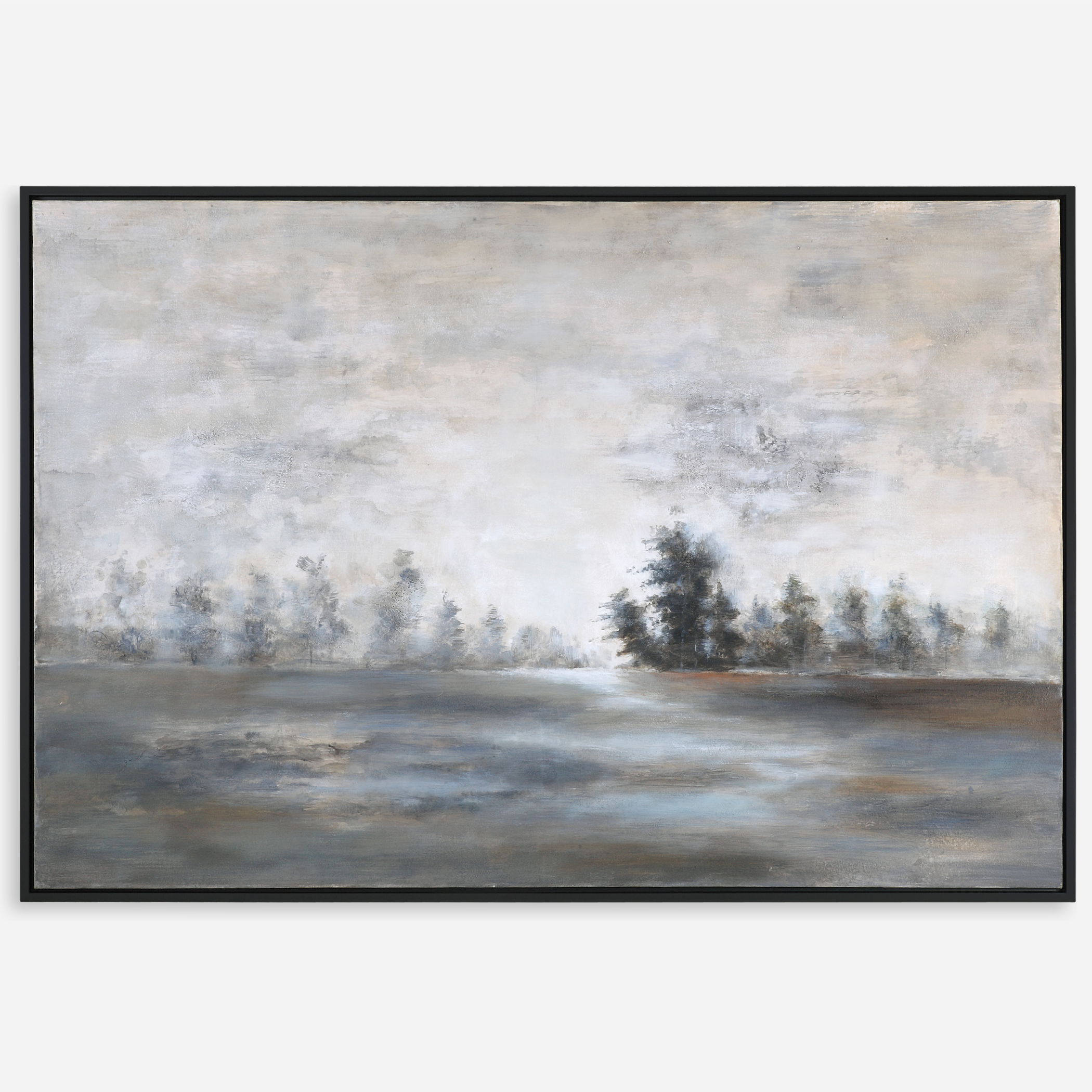 Evening Mist Landscape Art, Painting by Uttermost, 73.37" width x 49.37" height x 1.5" depth View 1