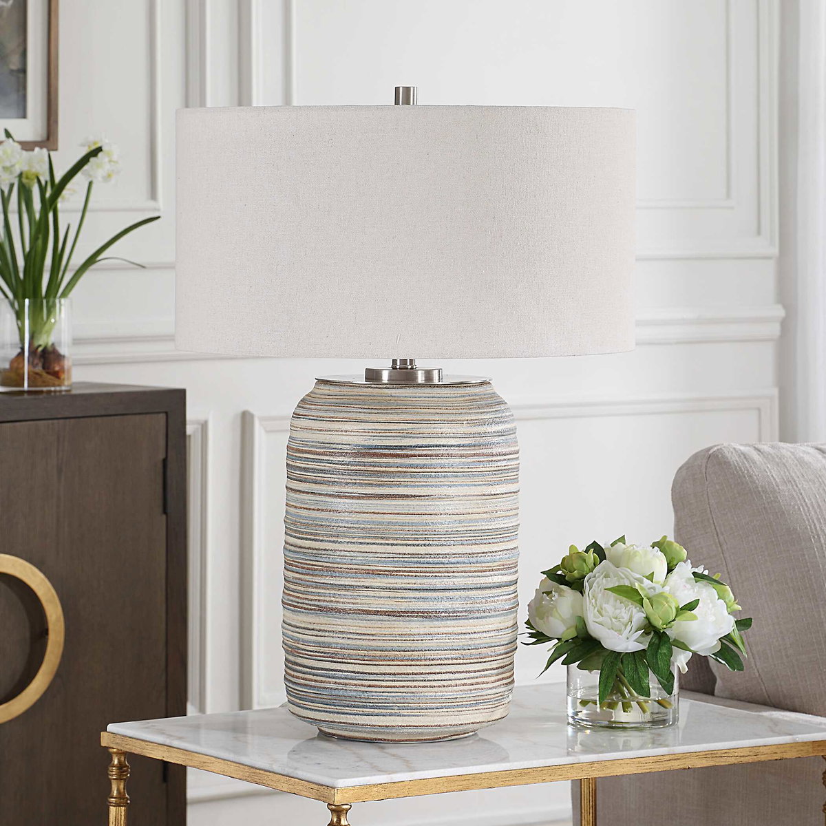 Prospect Ceramic Large Table Lamp, by Uttermost, 19.5" width x 27" height x 19.5" depth View 4