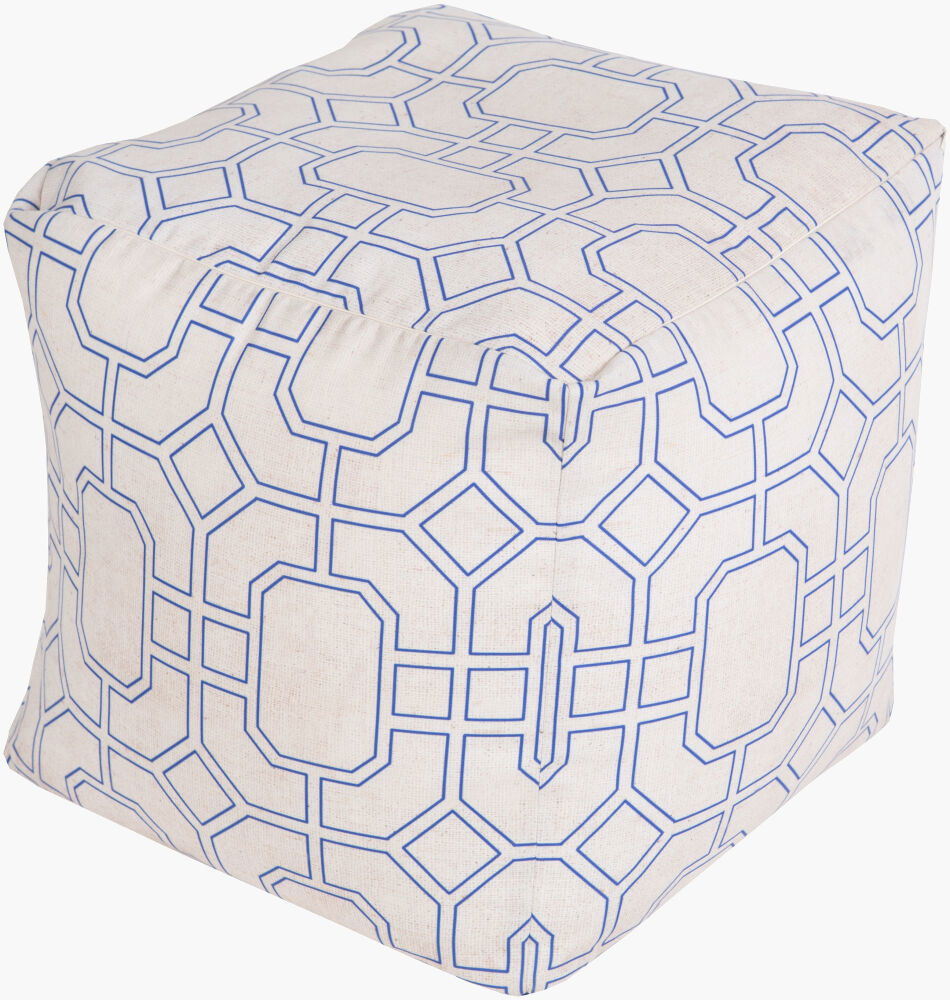 Rain Pouf, Ottoman by Surya, 18" width x 18" height
