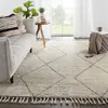 Ammil Hand-Knotted Trellis Cream/ Black Area Rug thumbnail 3