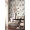 Linden Flower Black Wallpaper, by York Wall, 33' length x 1'8.5" width x 0.02" depth thumbnail 3