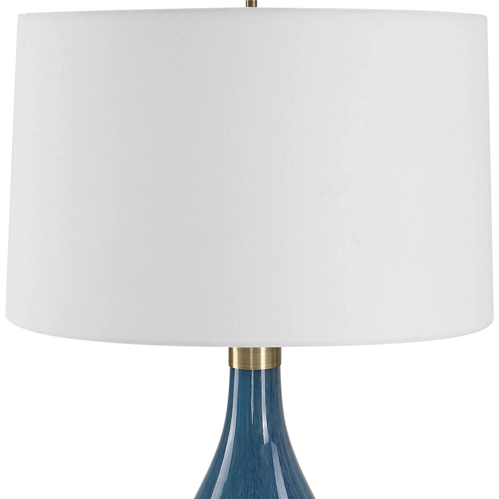 Riviera Art Glass Table Lamp, by Uttermost, 17" width x 27.75" height x 17" depth View 6