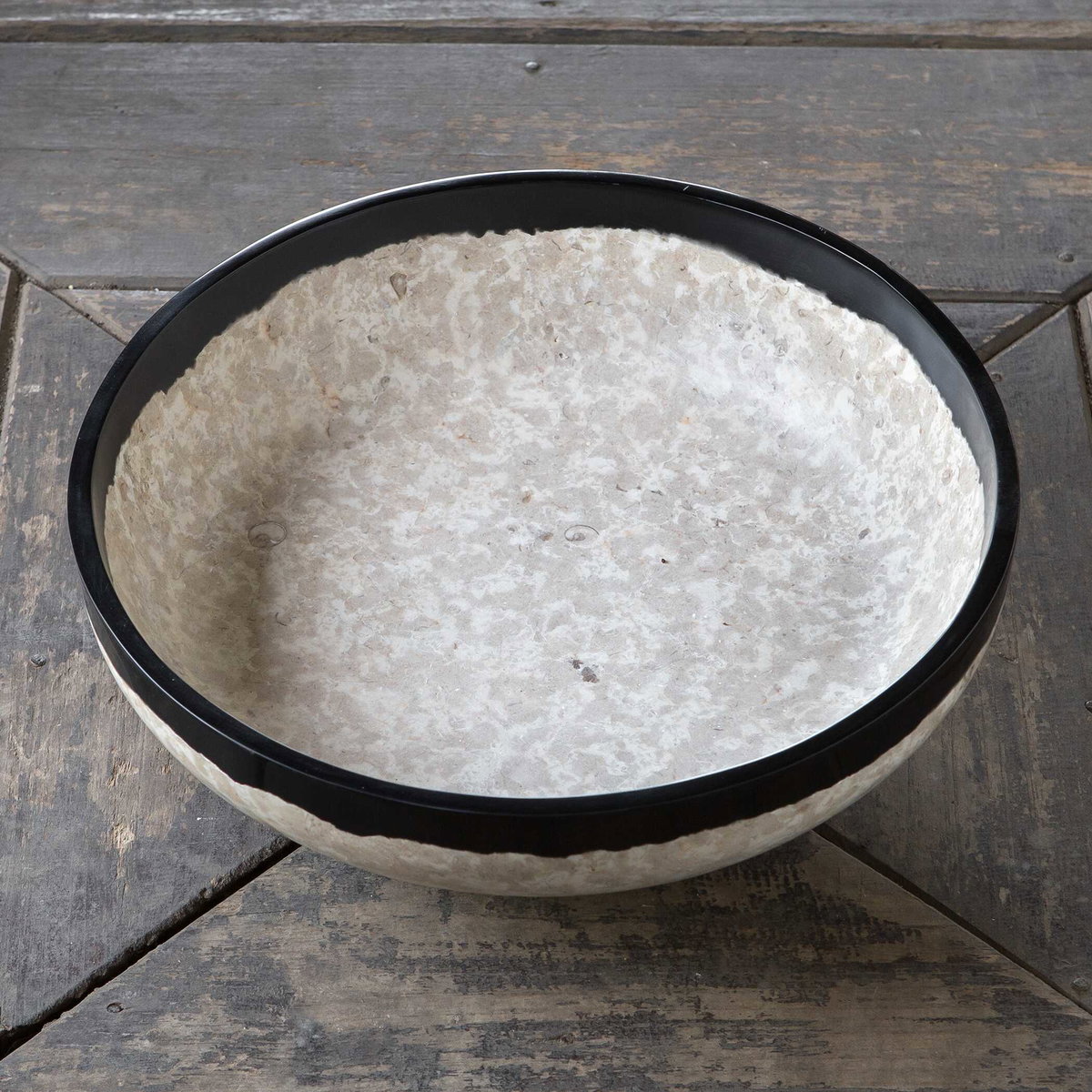 Rastia Terrazzo Bowl, Decorative Tray by Uttermost, 14.25" width x 4.75" height x 14.25" depth View 3