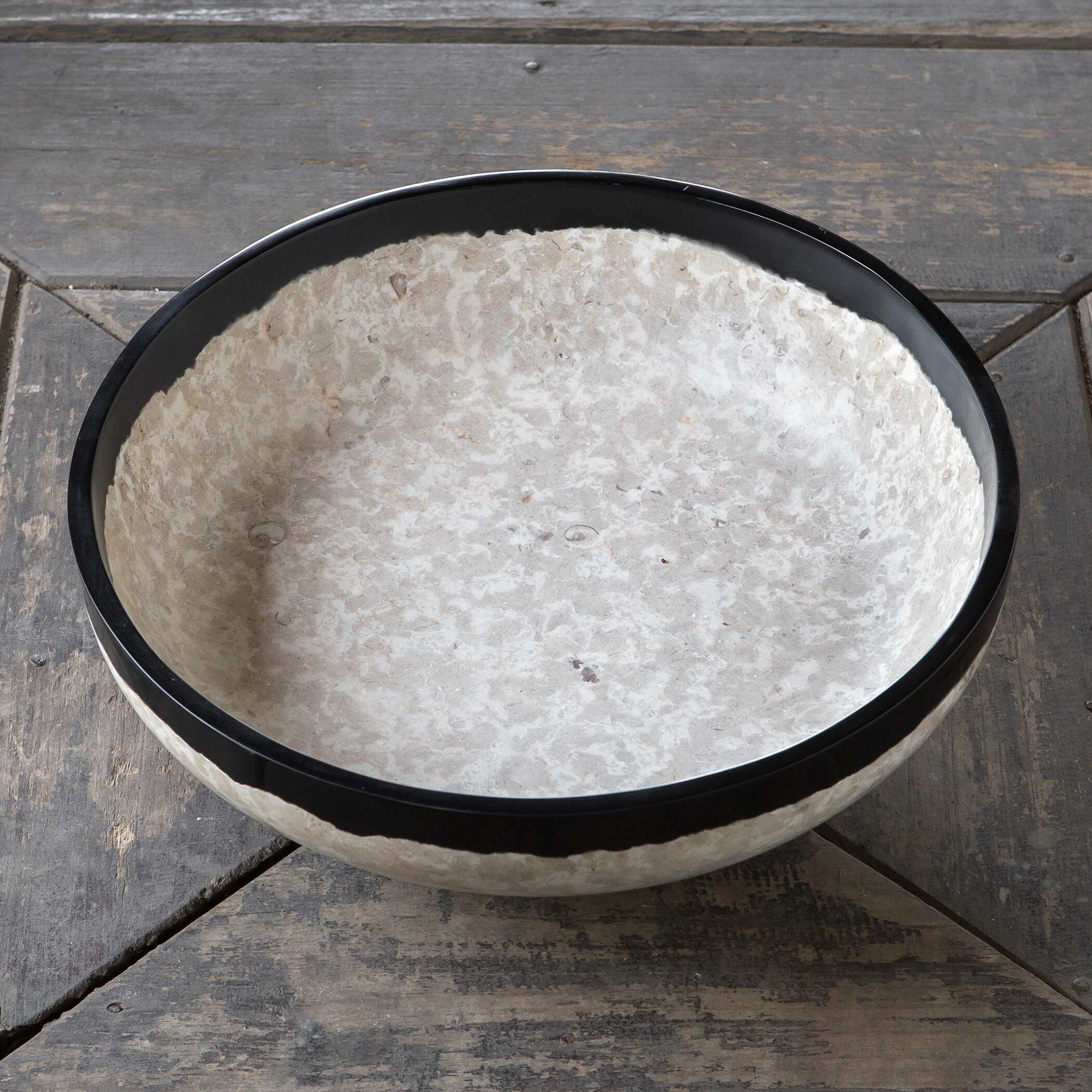 Rastia Terrazzo Bowl, Decorative by Uttermost, 14.25" width x 4.75" height x 14.25" depth View 3