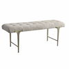 Imperial Upholstered Gray Bench, Furniture by Uttermost, 48" width x 19" height x 16" depth thumbnail 5