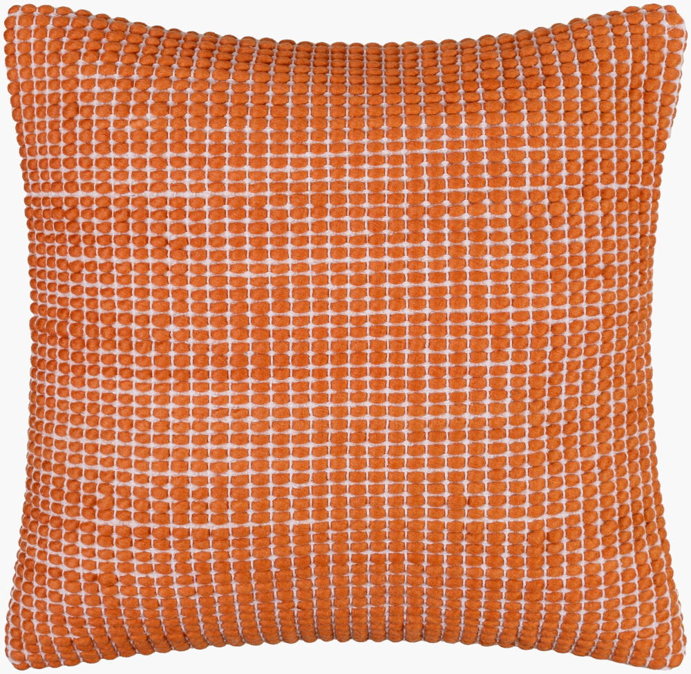 Chunky Grid Accent Pillow Poly, Decorative Pillow by Surya, 22" length x 22" width
