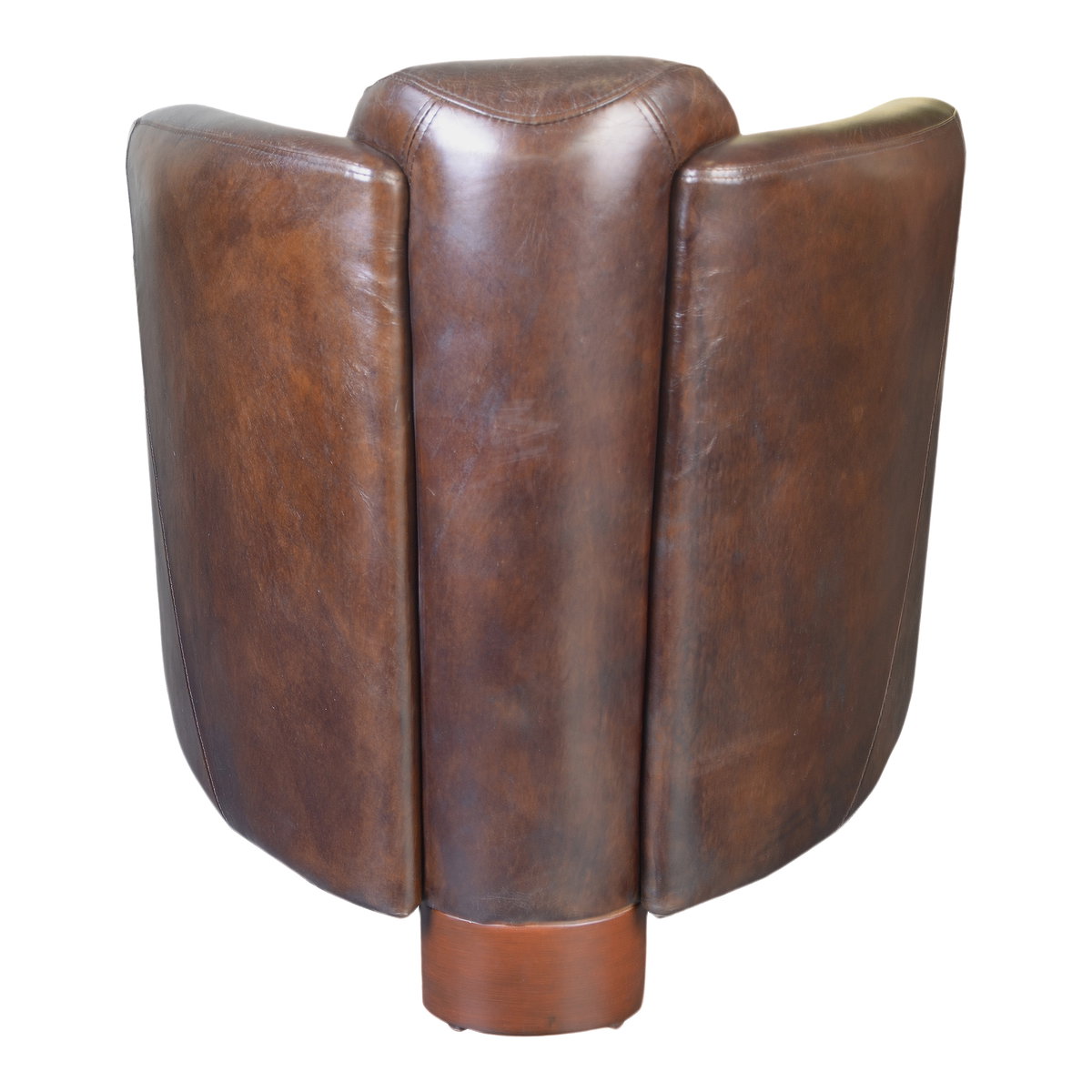 Salzburg Club Chair Dark Brown Leather, Accent Chair by Moe's Home, 29.5" width x 29.5" height x 33" depth View 2