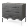 Ward 34L x 18W Brown Wood and Iron 3 Drawer Accent Cabinet, Cabinets & Chest by Mercana, 34" length x 19.25" width x 30.5" height thumbnail 1