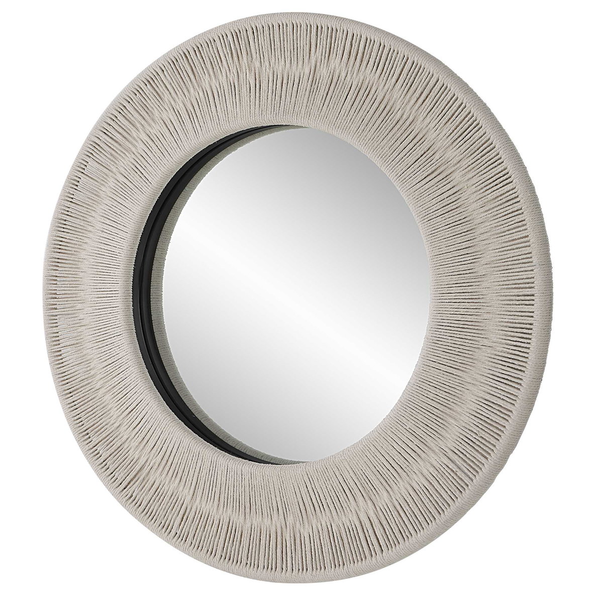 Sailor's Knot White Small Round Mirror, by Uttermost, 2'9" width x 2'9" height x 2.37" depth View 5