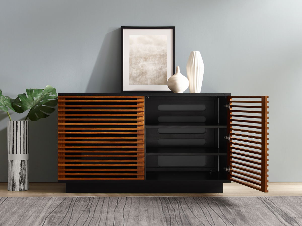 48' Rowan Media Center, Amber, Media Console by Greenington, 48.5" length x 20" width x 27.75" height View 7