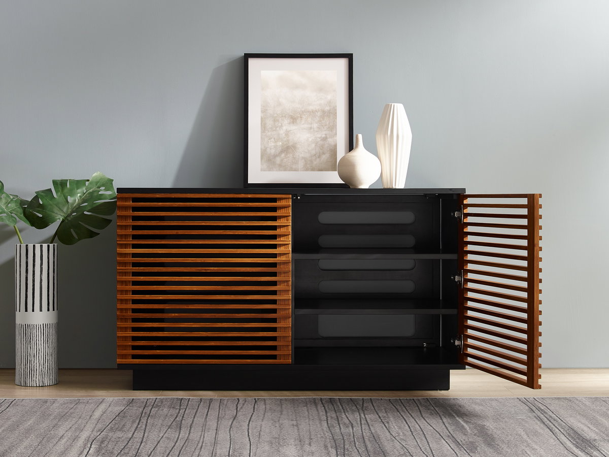 48' Rowan Media Center, Amber, Media Console by Greenington, 48.5" length x 20" width x 27.75" height View 7