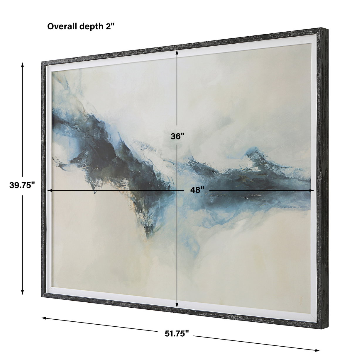 Terra Nova Abstract Framed Print, by Uttermost, 4'3.75" width x 3'3.75" height x 2" depth View 3