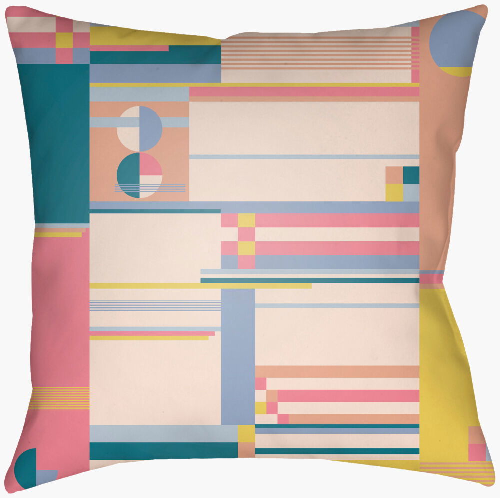 Memphis Geo Accent Pillow, Decorative Pillow by Surya, 20" length x 20" width