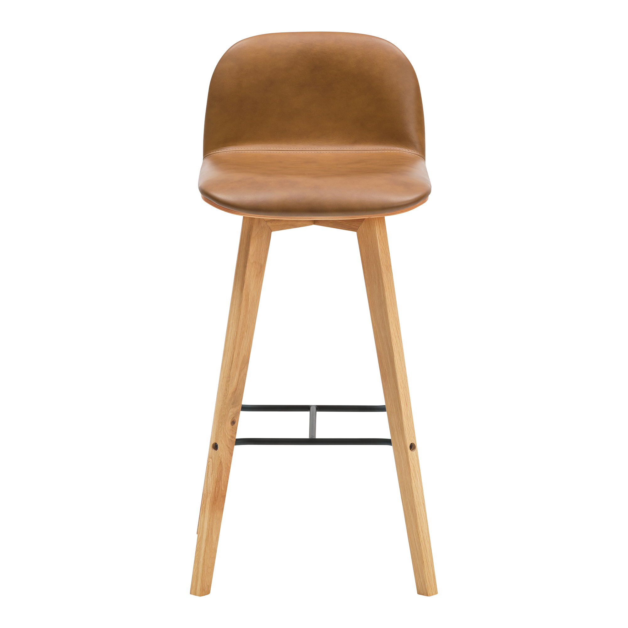 Napoli Leather Bar Stool large image 
