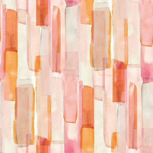 Watercolor Glass Pink Peel & Stick Wallpaper