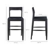 Owing Counter Stool Black, Counter & Bar Stool by Moe's Home, 19.5" width x 38" height x 20" depth thumbnail 7