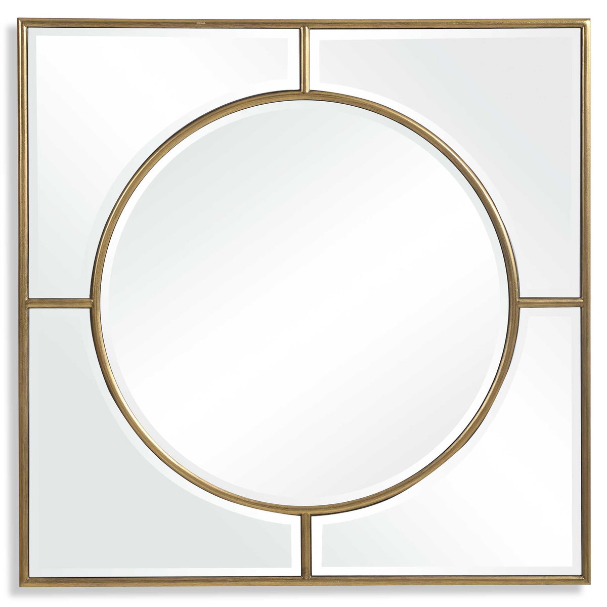 Stanford Gold Square Mirror, by Uttermost, 48" width x 48" height x 1.75" depth View 1