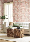 Hawthorne Ikat Coral Wallpaper, by York Wall, 27' length x 2'3" width x 0.02" depth thumbnail 3