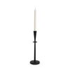 Qwin Matte Black Cast Aluminum Tall Candle Holder, Candles & Candle Holder by Mercana, 4.5" length x 4.5" width x 15" height thumbnail 1