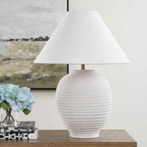 Rocio Ceramic White Table Lamp