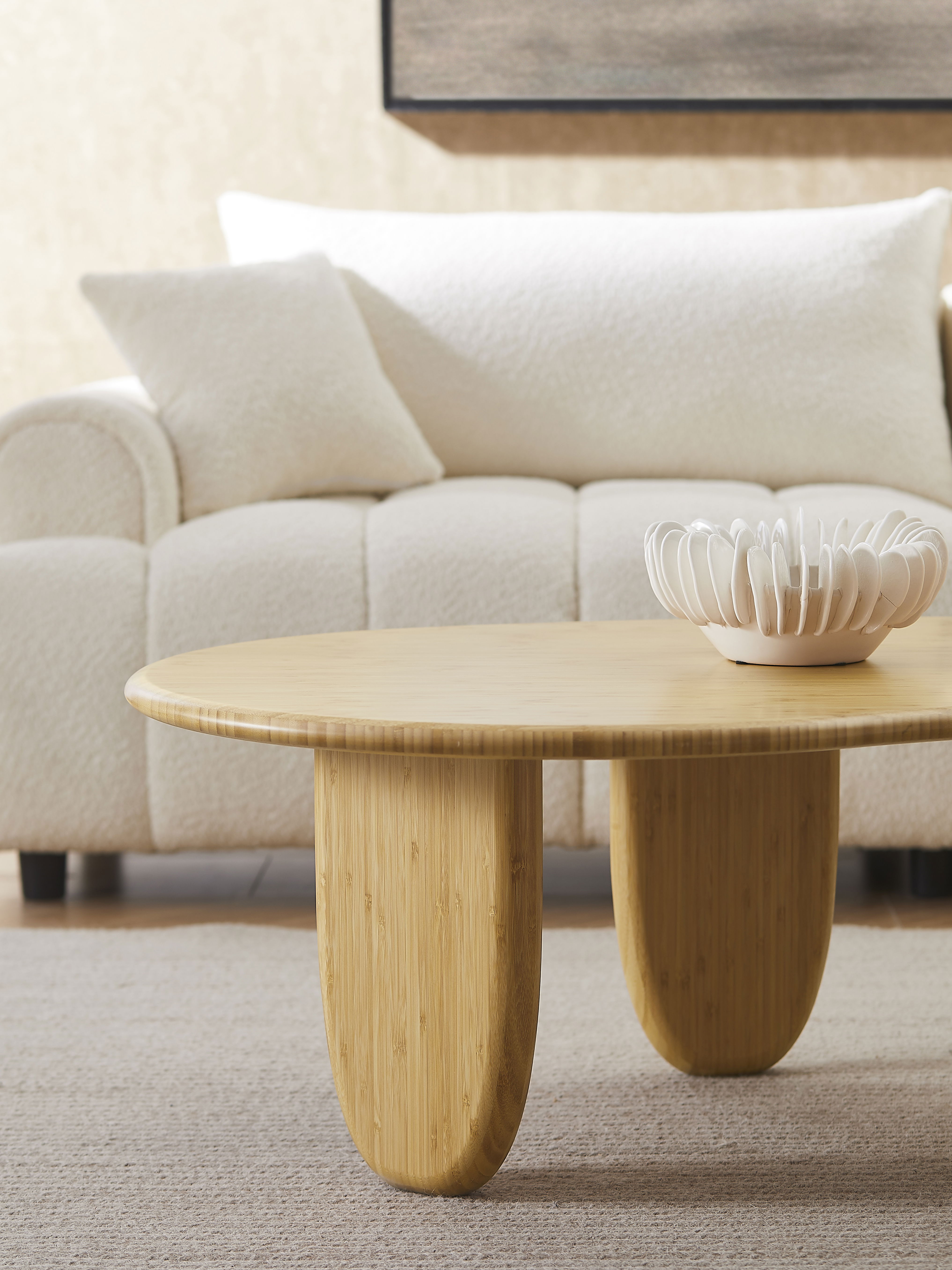 Zephyr Coffee Table, Wheat, Living Room by Greenington, 40" length x 30" width x 15" height View 9