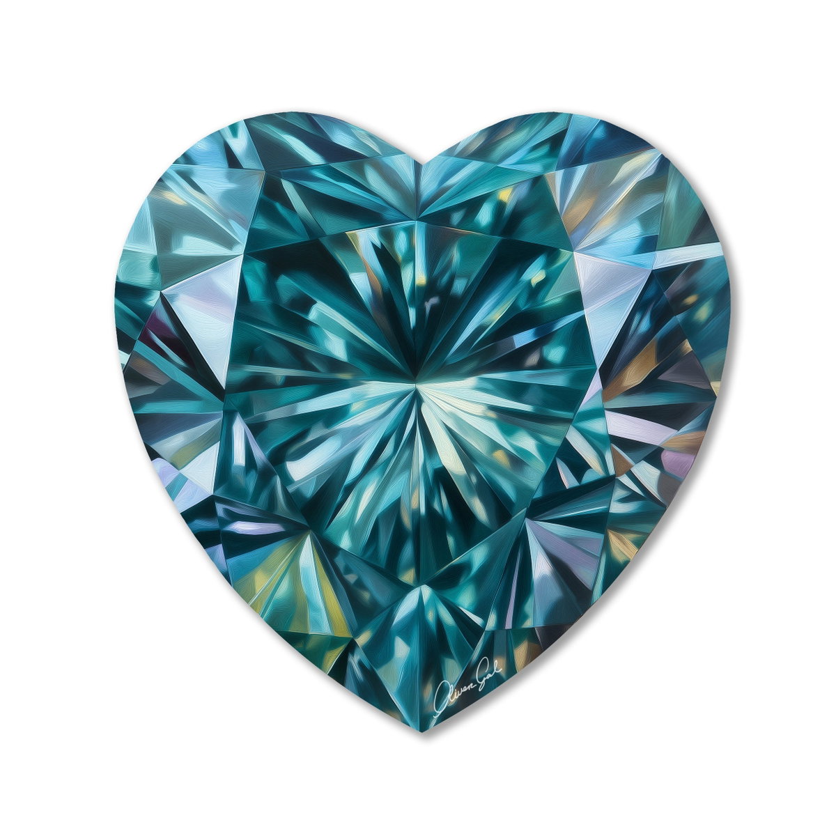 Teal Dawn Heart (No Embellishment), by Oliver Gal,  20 View 1