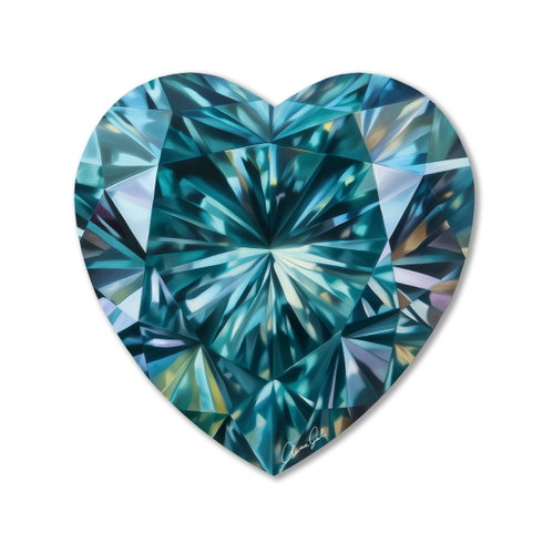 Teal Dawn Heart (No Embellishment)