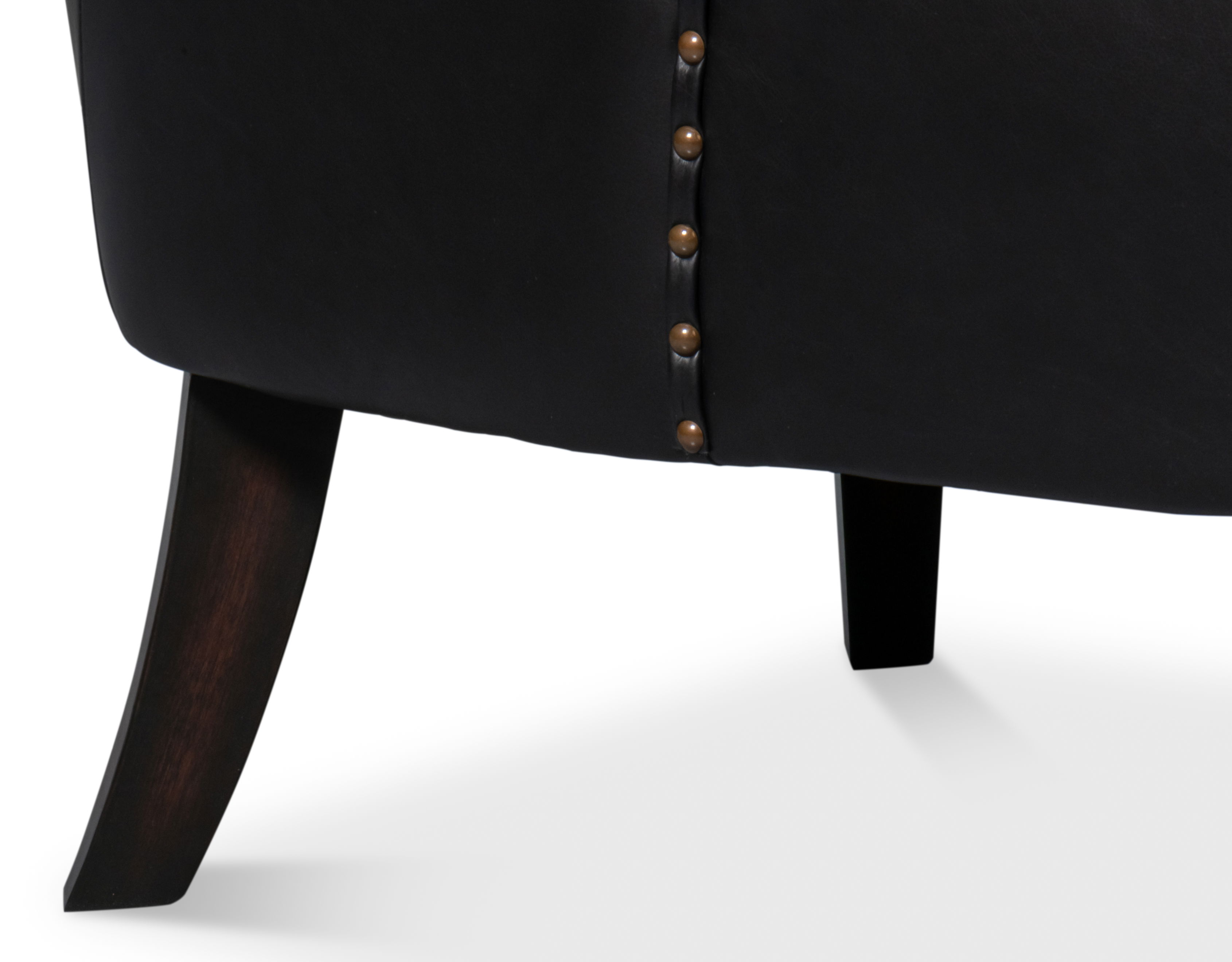 Drake Distilled Leather Chair, Black large image 