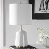 Eloise White Marble Table Lamp, by Uttermost, 10" width x 20" height x 10" depth thumbnail 4